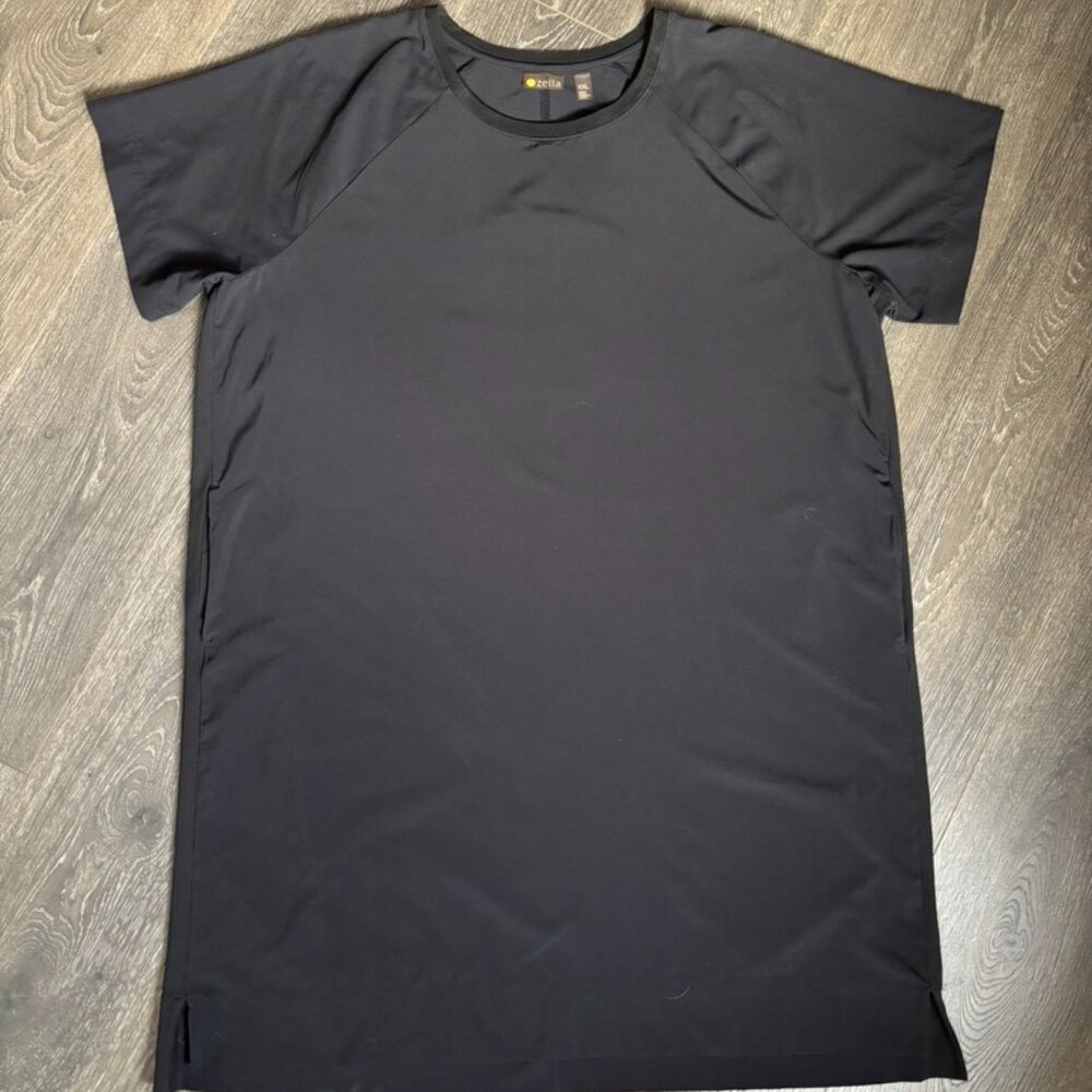 Zella Women's Getaway Travel Tee Shirt Dress Mesh Trim XXL